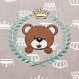 Защитный бортик в кроватку Papaella Корона, бежевый (08-13737) - Pampik - 2