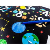 Навчальний килимок Зірка Вивчай-малюй-прай Алфавіт-Цифри для хлопчиків, 42х29.7 см (976205) - Pampik - 6