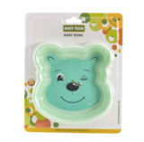 Тарілка глибока Baby Team Улюблені тварини, 400 мл, м'ятний (6011_медвежонок) - Pampik - 2