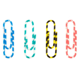 Скрепки Axent цветные полосатые 28 мм, 100 шт. (4114-A) - Pampik - 2