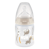Бутылочка для кормления NUK First Choice Plus Сафари, c силиконовой соской, 150 мл, бежевый (3952400) - Pampik