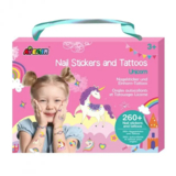 Набір наклейок для тіла Avenir Єдинороги, 260 шт. (NA218205) - Pampik