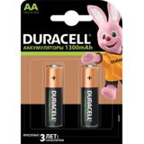 Аккумуляторы Duracell Rechargeable AA 1300 mAh HR6/DC1500, 2 шт. (736720) - Pampik