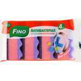 Губки кухонные Fino Антибактериал, 4 шт. - Pampik