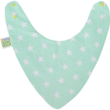 Непромокаемый слюнявчик-бандана Еко Пупс Eco Cotton Звездочки, ментоловый, 30х21 см (BEC-011) - Pampik - 3