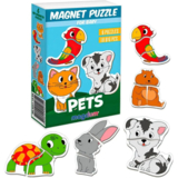 Набір магнітних пазлів Magdum Magnets puzzle for baby Домашні тварини (ML4031-34 EN) - Pampik