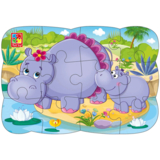 Пазли на магніті Vladi Toys Мої перші ігри Бегемотики, 12 елементів (VT3205-76) - Pampik