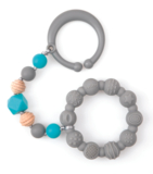 Силиконовый прорезыватель Nuby с клипсой, серый (NV0613001grey) - Pampik - 3