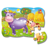 Пазли на магніті Vladi Toys Мої перші ігри Корова та теля, 12 елементів (VT3205-74) - Pampik - 2