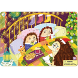 Пазл-вкладыш DoDo Праздничные ежики, с рамкой, 21 элемент (300415) - Pampik