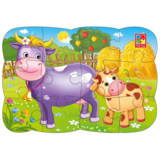 Пазли на магніті Vladi Toys Мої перші ігри Корова та теля, 12 елементів (VT3205-74) - Pampik