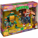 Набор фигурок TMNT Черепашки-ниндзя классические Микеланджело против Бибопа, 15 см (81277) - Pampik - 4