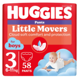 Подгузники-трусики для мальчиков Huggies Little Movers Pants 3 (6-11 кг), 58 шт. - Pampik