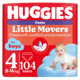 Набор подгузников-трусиков для мальчиков Huggies Little Movers Pants 4 (9-14 кг), 104 шт. (2 уп. по 52 шт.) - Pampik