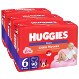 Підгузки-трусики для дівчаток Huggies Little Movers Pants 6 (15-25 кг), 90 шт. - Pampik - 3