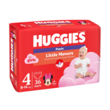 Підгузки-трусики для дівчаток Huggies Little Movers Pants 4 (9-14 кг), 36 шт. - Pampik - 3