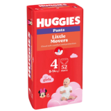 Підгузки-трусики для дівчаток Huggies Little Movers Pants 4 (9-14 кг), 52 шт. - Pampik - 3