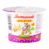 Паста сирковаа Яготинське для дітей Абрикос-банан 3,9%, з вітамінами та біфідобактеріями, безлактозна, 90 г - Pampik