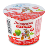 Паста творожная Яготинське для дітей Яблоко-клубника 3,9%, с витаминами и бифидобактериями, 90 г - Pampik