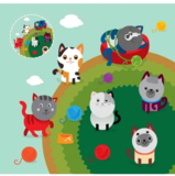 Книга-гра з наклейками. Котики (9789664403242) - Pampik - 2