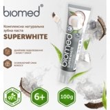 Зубна паста Biomed Superwhite Бережне відбілювання та зміцнення чутливої ​​емалі, 100 г - Pampik - 9