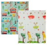 Детский двухсторонний складной коврик Poppet Транспорт и Зоолетчики, 180x150x1 см (PP005-150) - Pampik