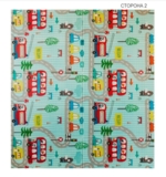 Детский двухсторонний складной коврик Poppet Транспорт и Зоолетчики, 200х180x1 см (PP005-200) - Pampik - 3