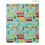 Детский двухсторонний складной коврик Poppet Транспорт и Зоолетчики, 180x150x1 см (PP005-150) - Pampik - 3