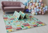Детский двухсторонний складной коврик Poppet Транспорт и Зоолетчики, 180x150x1 см (PP005-150) - Pampik - 8