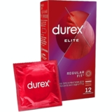 Презервативи Durex Elite, латексні, з силіконовою змазкою, тонкі, 12 шт. - Pampik