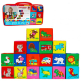 Набір м'яких кубиків 3в1 Масік Перші тварини, 18 шт. (МС 090601-16) - Pampik - 3