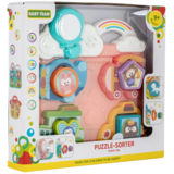 Іграшка музична Baby Team Пазл-сортер Транспорт, рожевий (8648_транспорт рожевий) - Pampik - 6