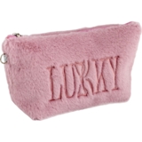 Косметичка Lukky плюшева з логотипом, бузкова (T21390) - Pampik - 2