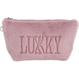 Косметичка Lukky плюшева з логотипом, бузкова (T21390) - Pampik - 3