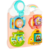 Іграшка музична Baby Team Пазл-сортер Транспорт, рожевий (8648_транспорт рожевий) - Pampik - 2