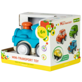 Игрушка Baby Team Мини-транспорт Паровозик, синий (8604_синий паровозик) - Pampik - 4