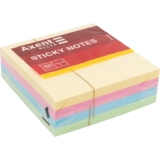 Блок бумаги с клейким слоем Axent Delta, 75x75 мм, 250 листов, пастельные цвета (D3350) - Pampik - 2