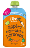 Пюре Ella's kitchen Яблуко, морква та пастернак, 120 г - Pampik