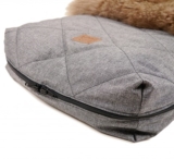 Конверт Kaiser Nelly, из натуральной овчины, серый с коричневым (6545270) - Pampik - 6