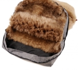 Конверт Kaiser Nelly, из натуральной овчины, серый с коричневым (6545270) - Pampik - 7