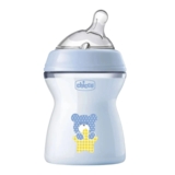 Бутылочка для кормления Chicco Natural Feeling Color c силиконовой соской, 250 мл, голубой (81323.20) - Pampik