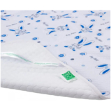 Багаторазова непромокальна пелюшка Еко Пупс Soft Touch Premium Зайчата, 70х50 см, білий з синім (EPG07W-5070rb) - Pampik - 2