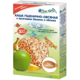 Каша безмолочна Fleur Alpine Organic Пшенично-вівсяна із шматочками банана і яблука, 175 г - Pampik