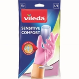 Перчатки латексные Vileda Sensitive Comfort для деликатных работ, размер L - Pampik