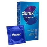 Презервативи латексні з силіконовою змазкою Durex Classic, класичні, 12 шт. (8157145) - Pampik
