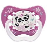Силиконовая пустышка Nip Замечательная жизнь №3 Котик и Панда, 16-32 мес., фиолетовый с розовым, 2 шт. (31303) - Pampik - 2