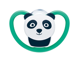 Пустушка силіконова NUK Space Панда, ортодонтична, 6-18 міс, зелений (3952491) - Pampik