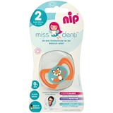 Пустушка Nip Miss Denti №2 Лис, силіконова, 5-13 міс., помаранчевий (31801) - Pampik - 3
