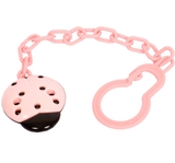Цепочка для пустышки Курносики Божья Коровка, с клипсой, розовый (7087 рож) - Pampik