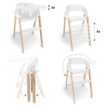 Стульчик для кормления BabyGO Levels 5 в 1, белый (51011) - Pampik - 21